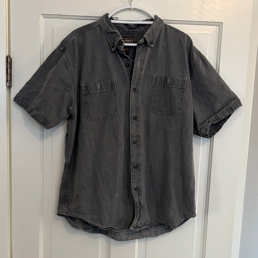 Casual‎ Charcoal Button-Down Shirt for Men